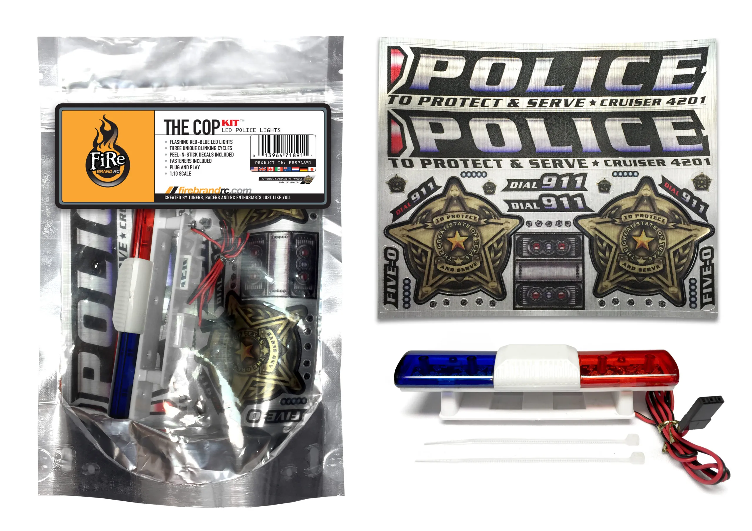 46167 police car lights display