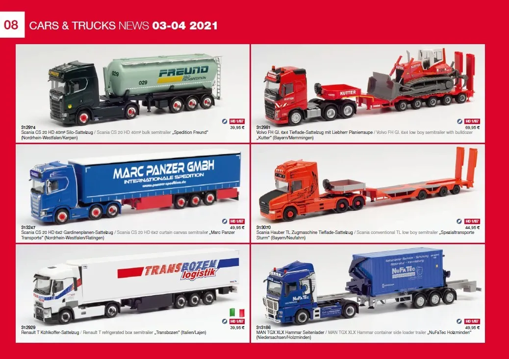46198 herpa diecast trucks overview