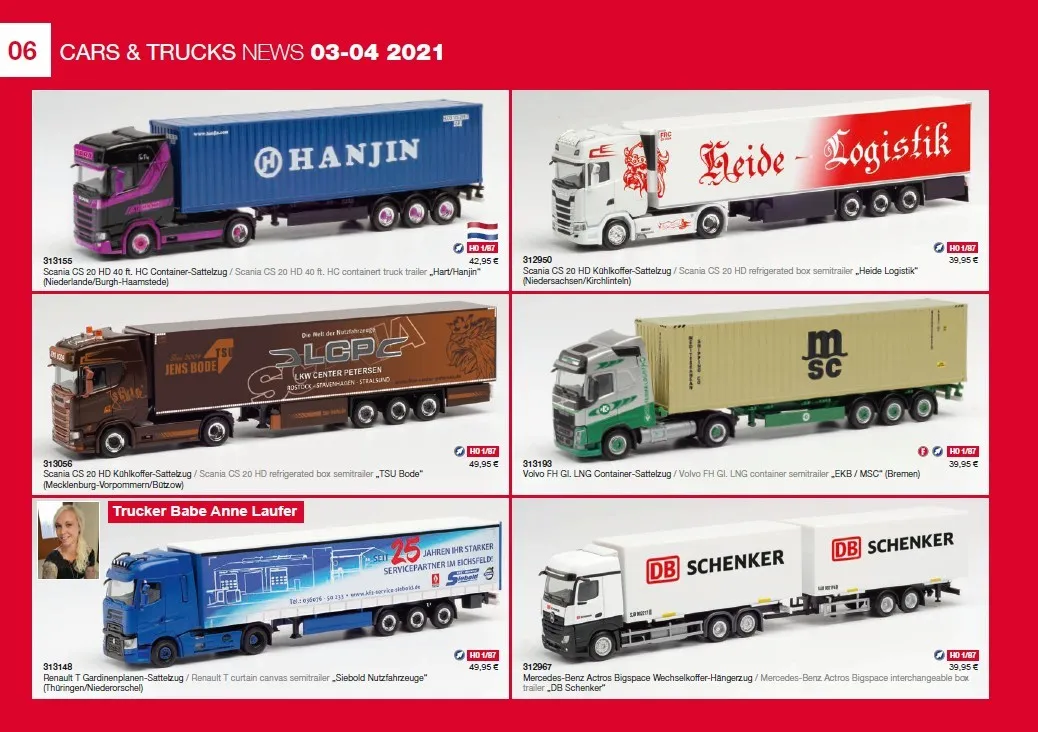 46198 herpa diecast trucks scales